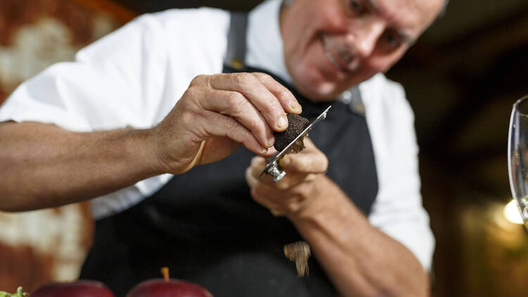 Chef Tony Howell Shaving truffle 