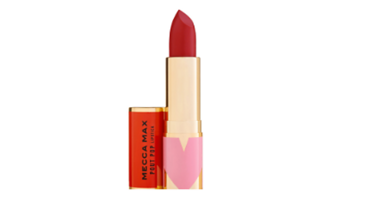 A splash of colour with the Mecca Max Pout Pop lipstick, $23