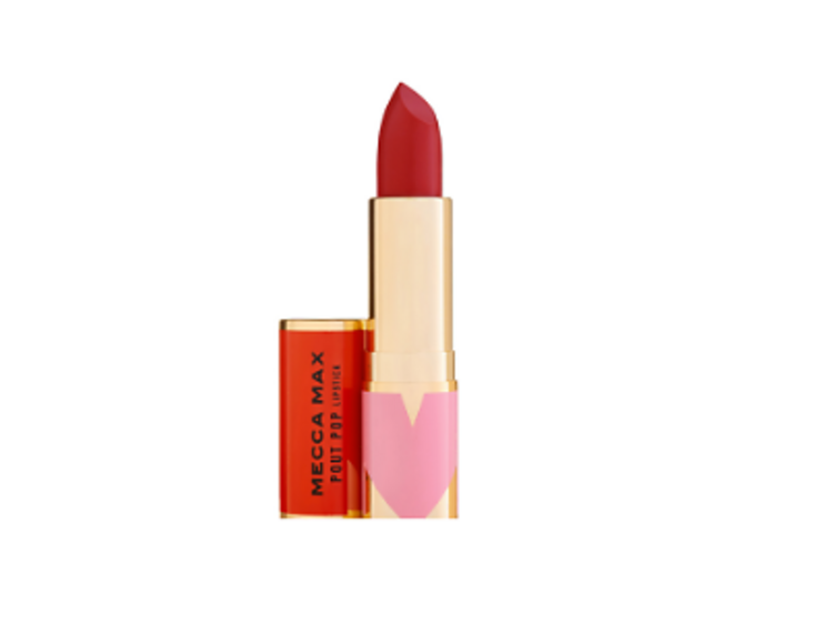 A splash of colour with the Mecca Max Pout Pop lipstick, $23