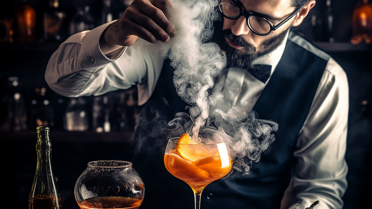 A bartender making a drink at Sydney Spirits Festival