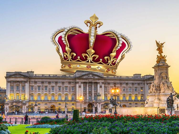 A massive crown sculpture is coming to Buckingham Palace this summer
