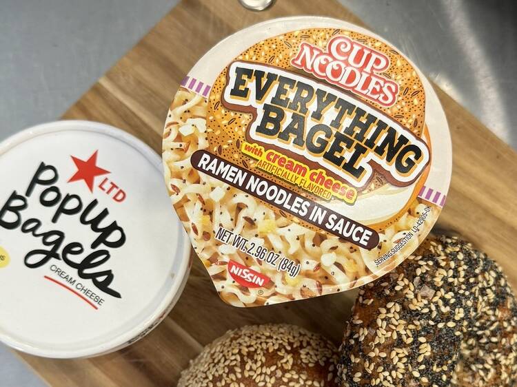 PopUp Bagels just launched limited-edition Cup Noodles cream cheese