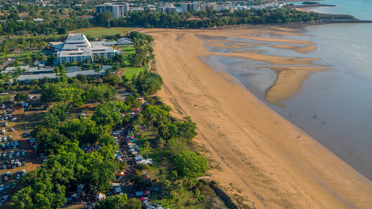 Aerial view of Mindil Beach