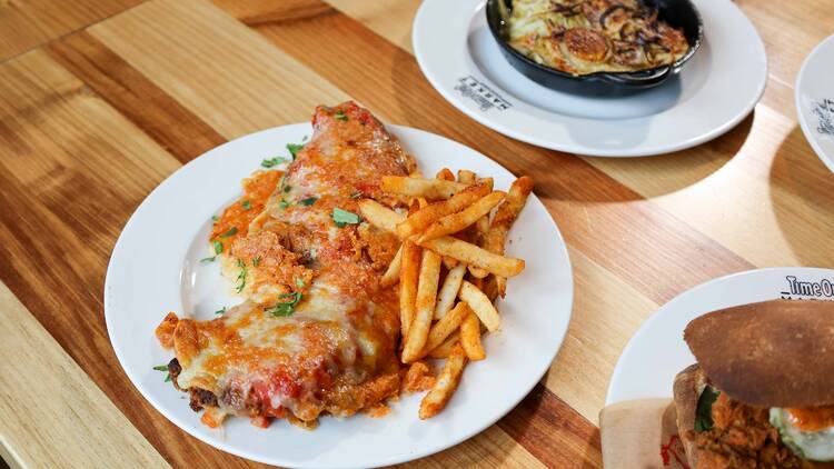 Chicken milanese and fries