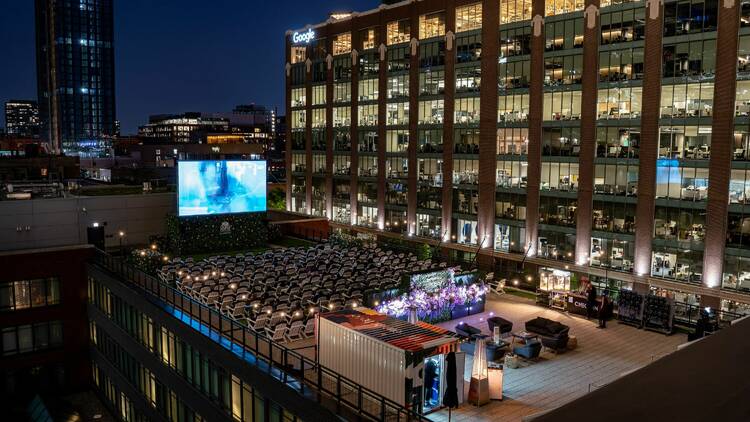 A rooftop theater