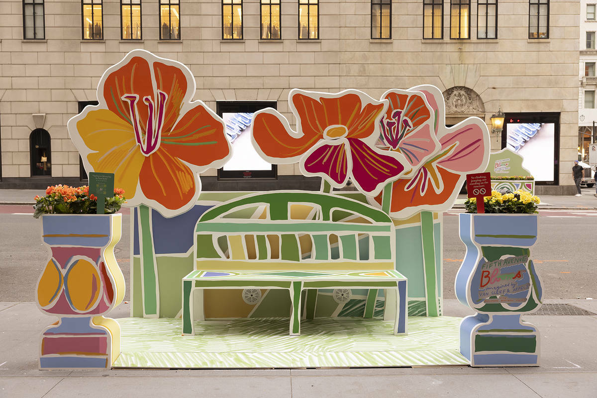 Fifth Avenue is filled with beautiful and immersive flower displays right now