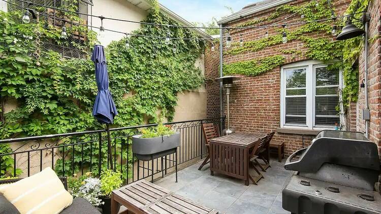 A charming brownstone with a private terrace