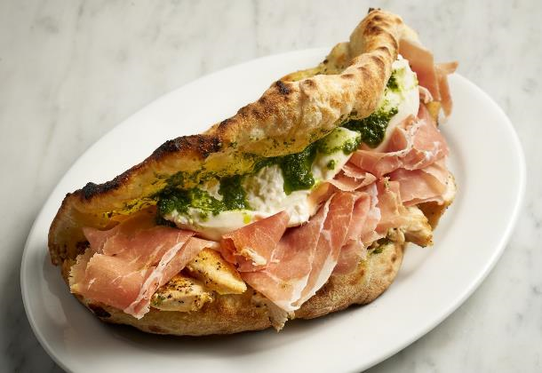 Savta is serving pizza dough sandwiches on Bleecker Street