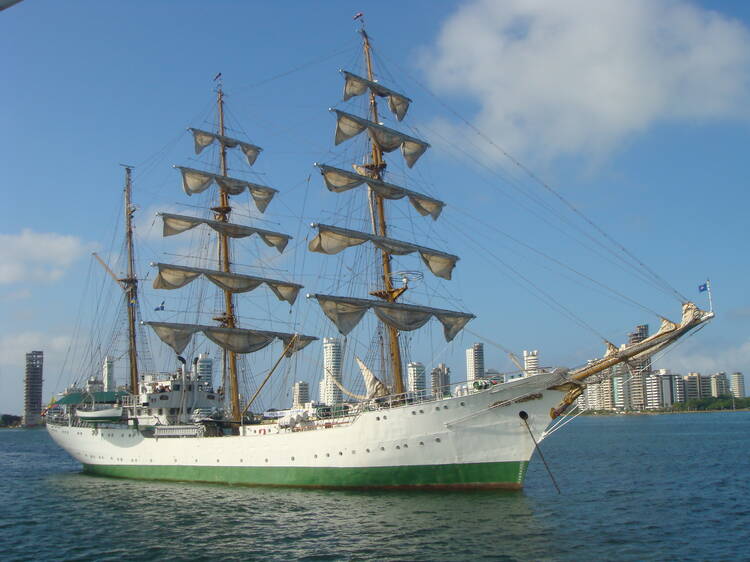 Visitar gratis el vaixell escola ARC Gloria de l'Armada de Colòmbia