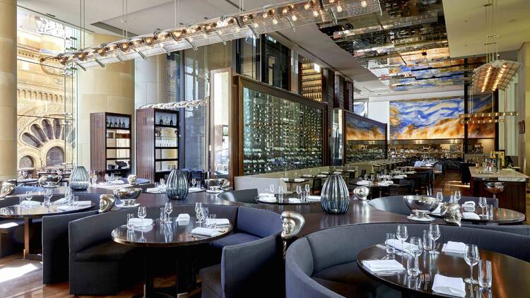 Dining room at Glass Brasserie