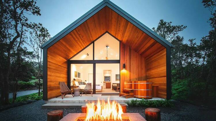 The A-frame cabin at Volcano