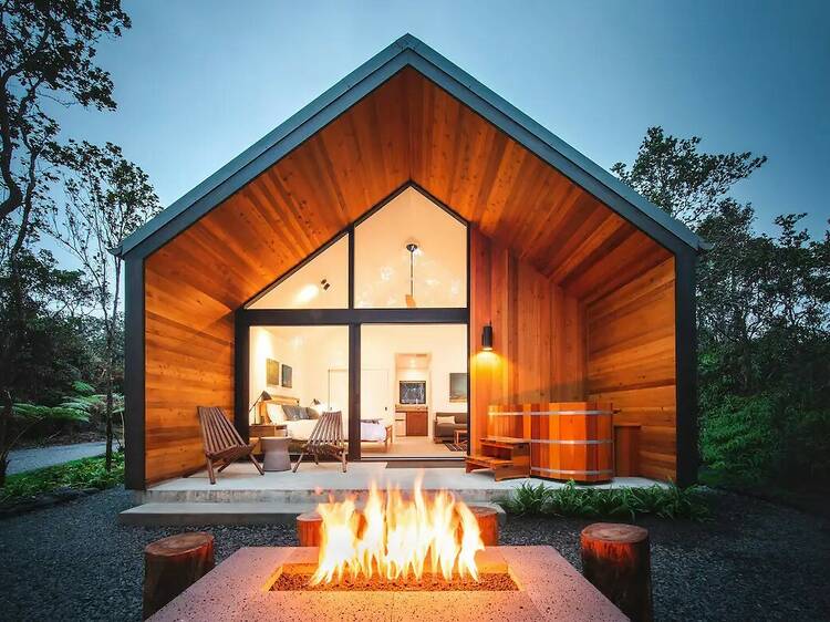 The A-frame cabin at Volcano