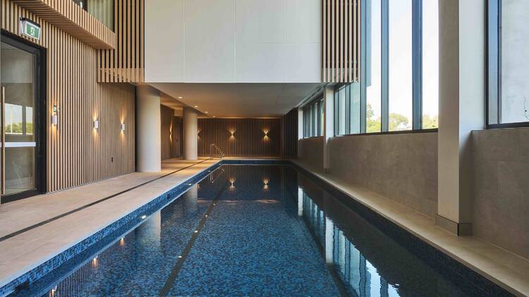 An indoor pool