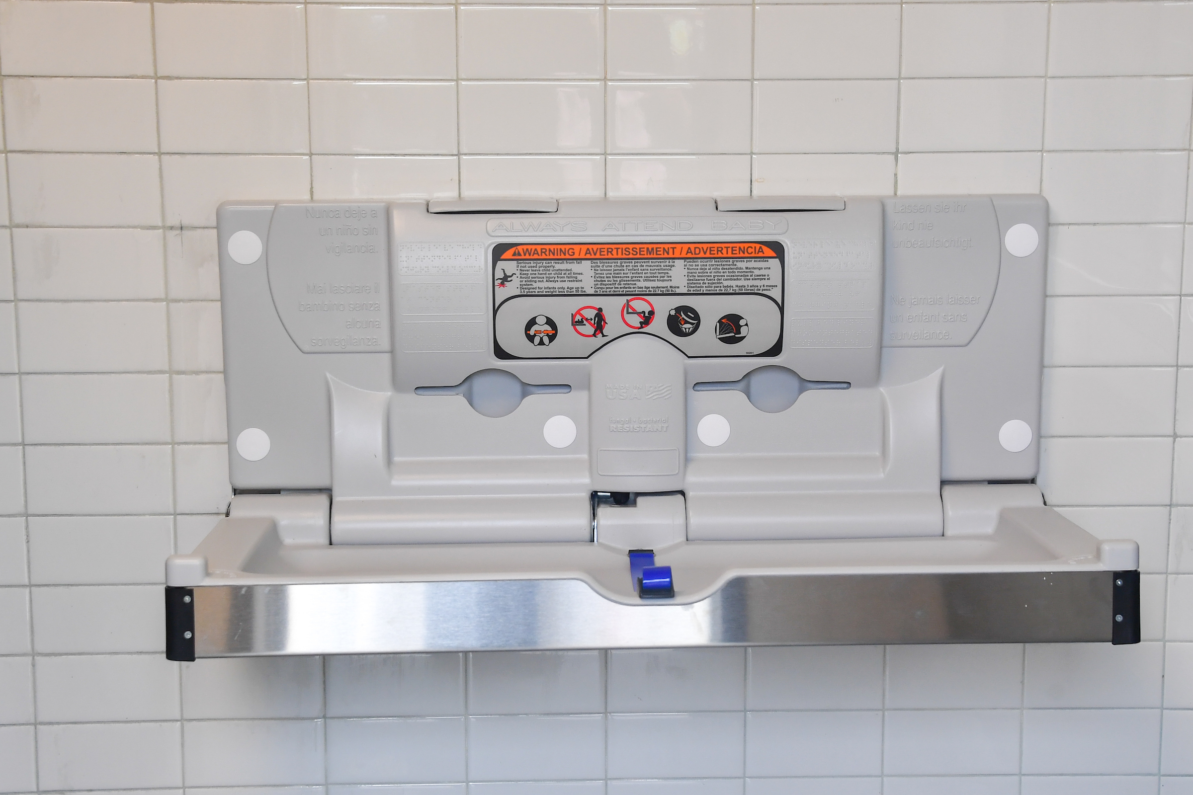 There are now over 1,200 baby diaper changing tables in NYC public bathrooms