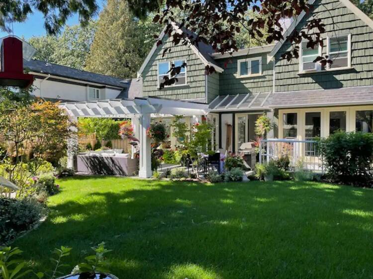 The suburban home with a garden in Dunbar