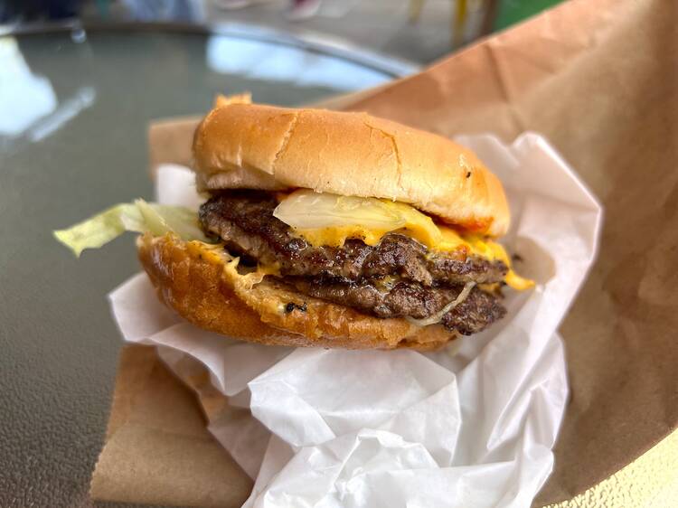 Double cheeseburger at Yuca’s