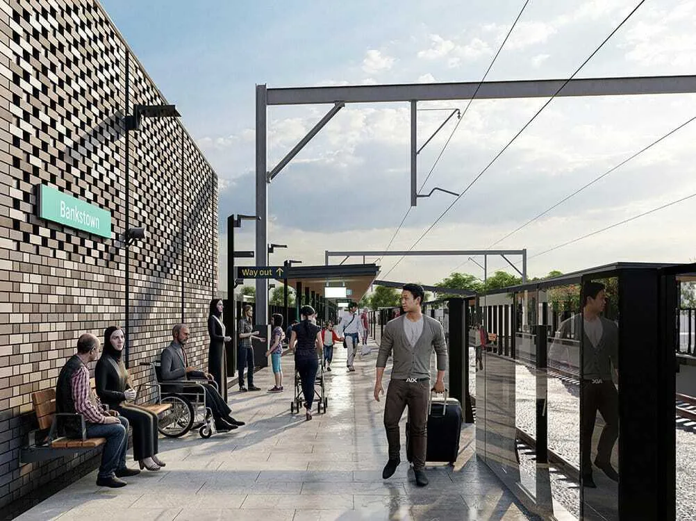 render for new Bankstown station