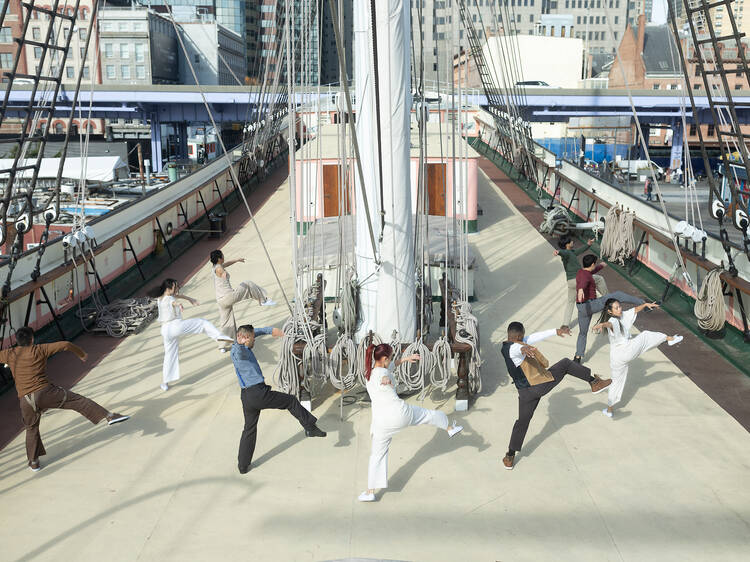 Watch modern dance on a historic ship
