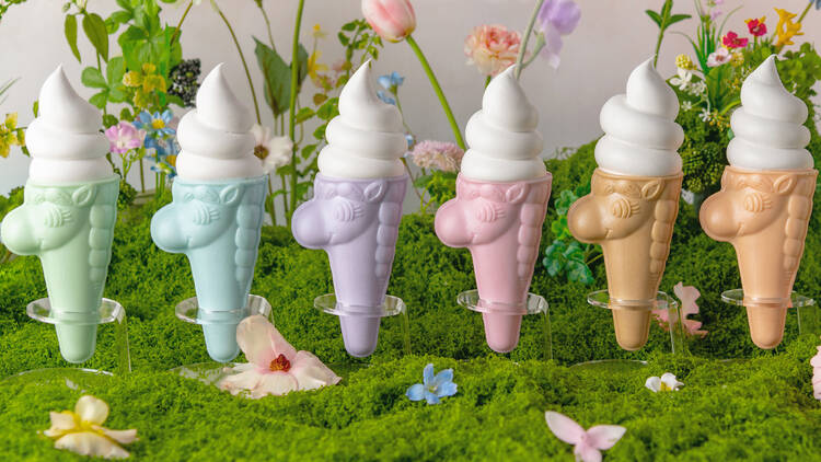 Tsunokoi soft-serve unicorn ice cream cone 