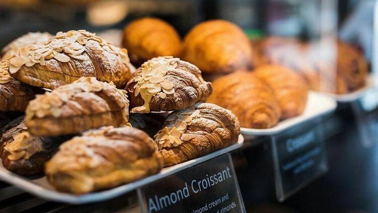 Croissants in a cabinet