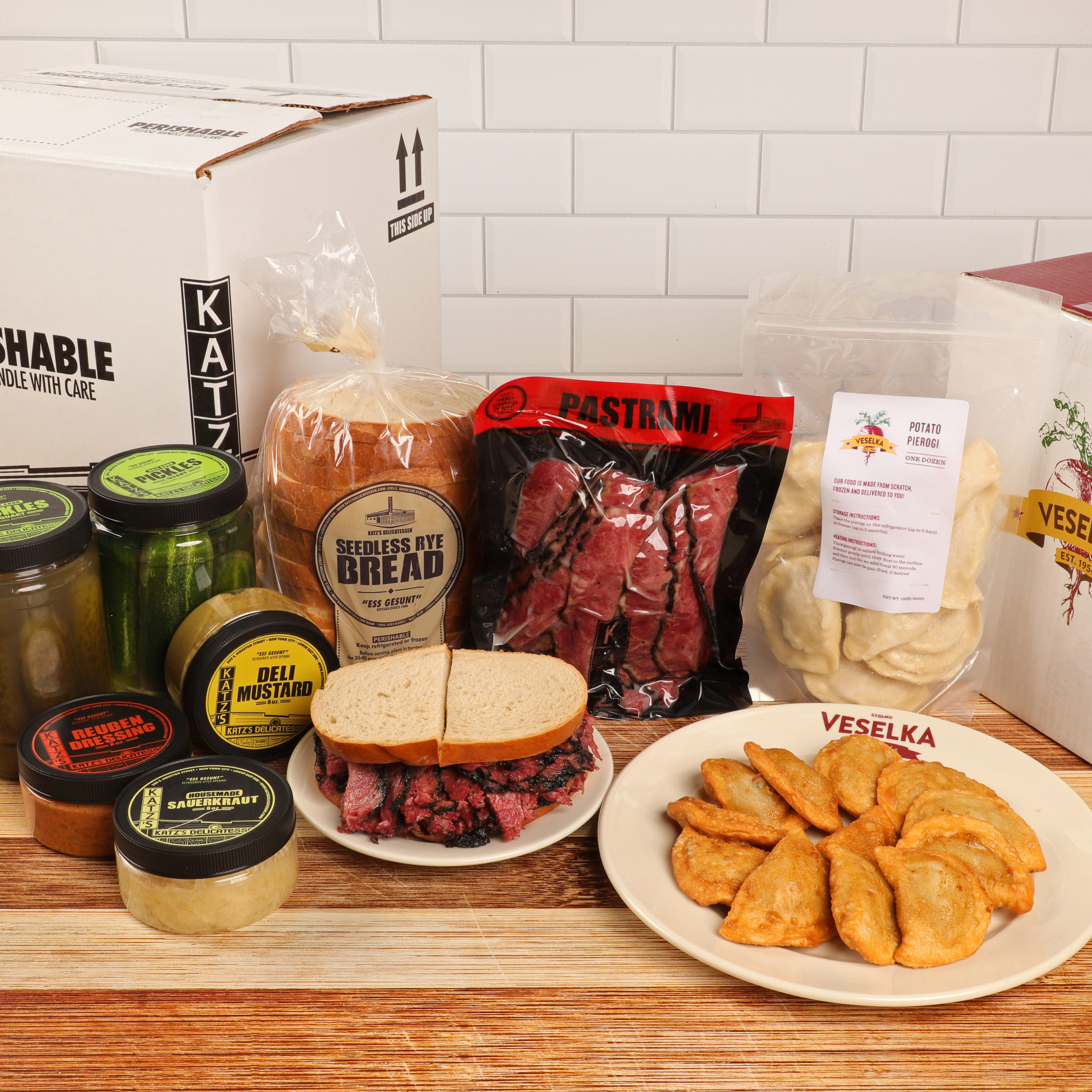 The New York Classics Package featuring Veselka from Katz's Deli