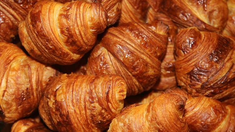 Fresh-baked croissants