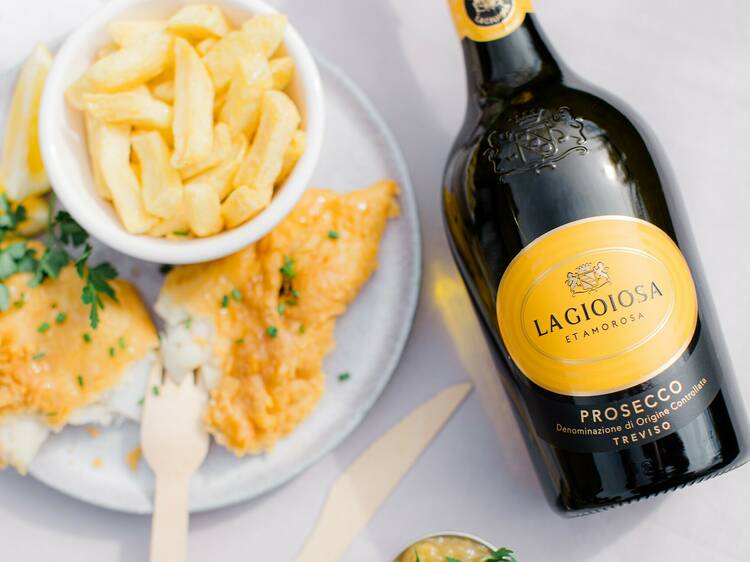 This London chippie is selling prosecco battered fish