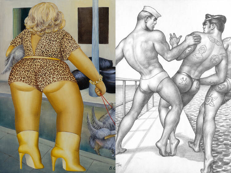 See lascivious artists Beryl Cook and Tom of Finland brought together for this duo show