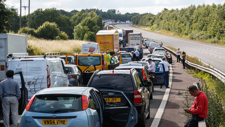 Traffic jam in England
