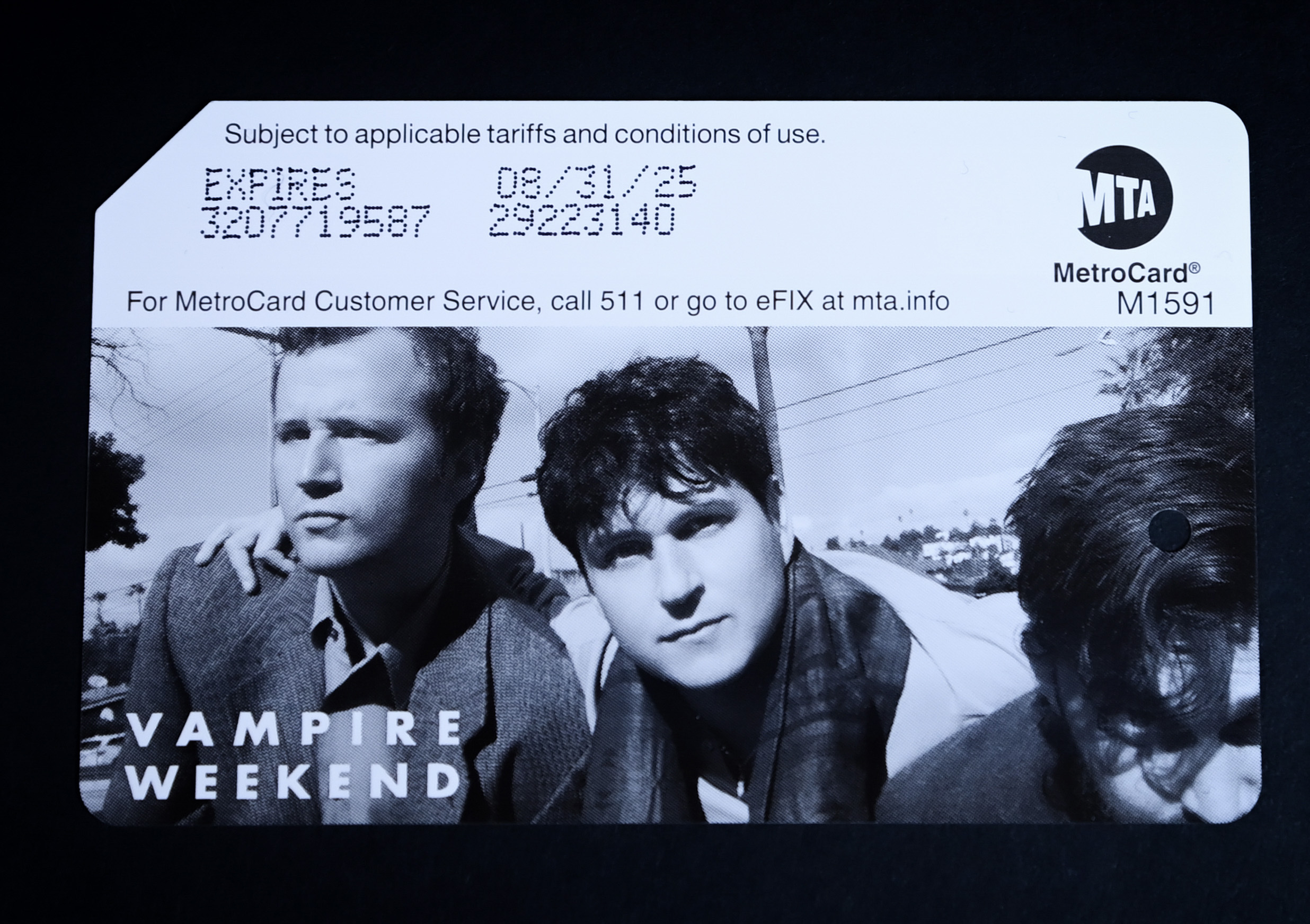 Vampire Weekend MetroCard