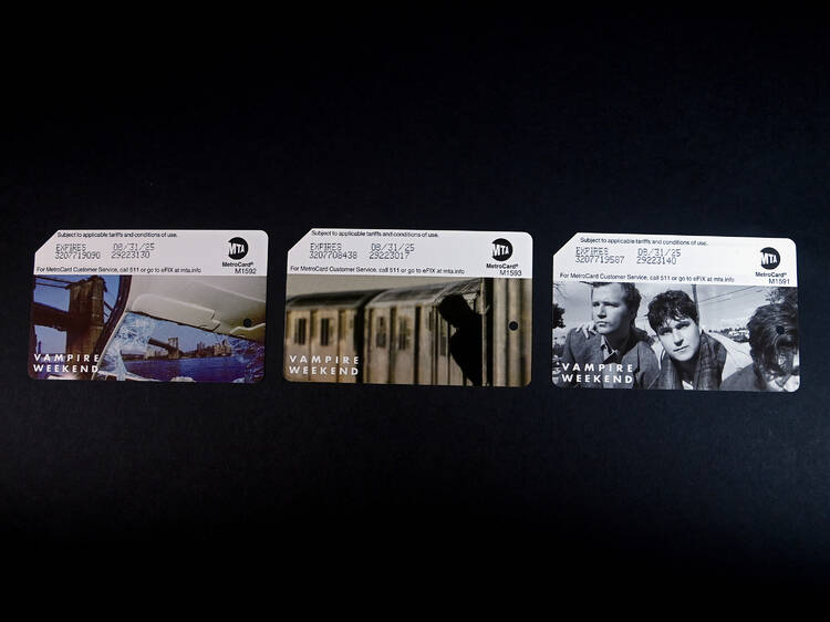 Vampire Weekend MetroCards are now available at two NYC subway stations