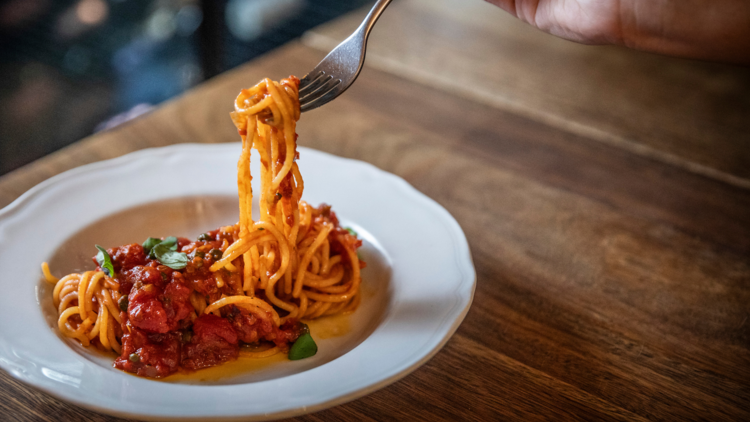 Grossi's famous midnight spaghetti.