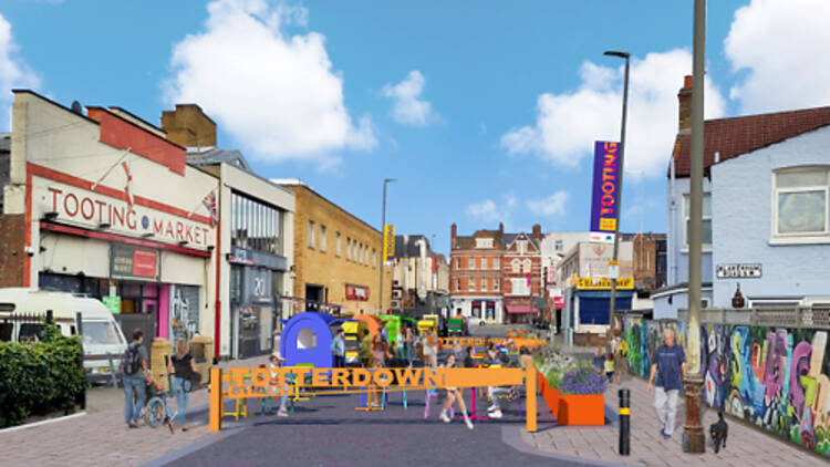 Wandsworth Council's photo imagining of how Totterdown Street will look with new market.