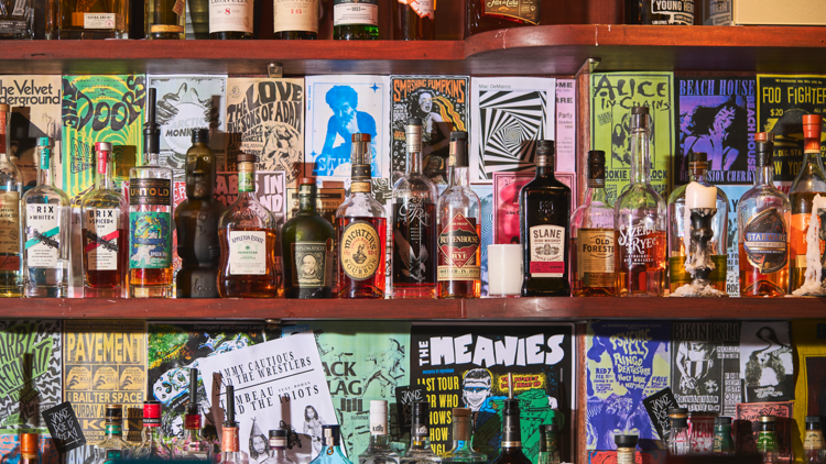 Wall of liquor