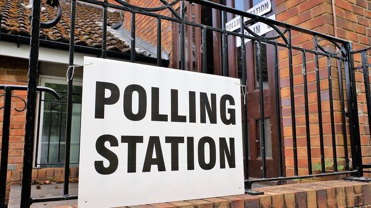 Polling station in the UK