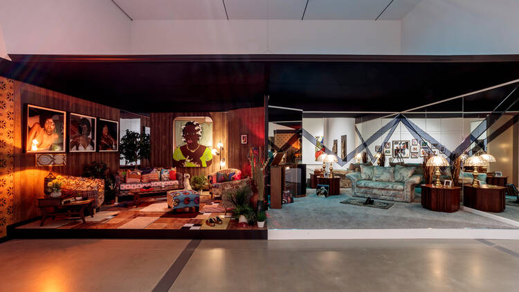 Installation view of Mickalene Thomas: All About Love at The Bro