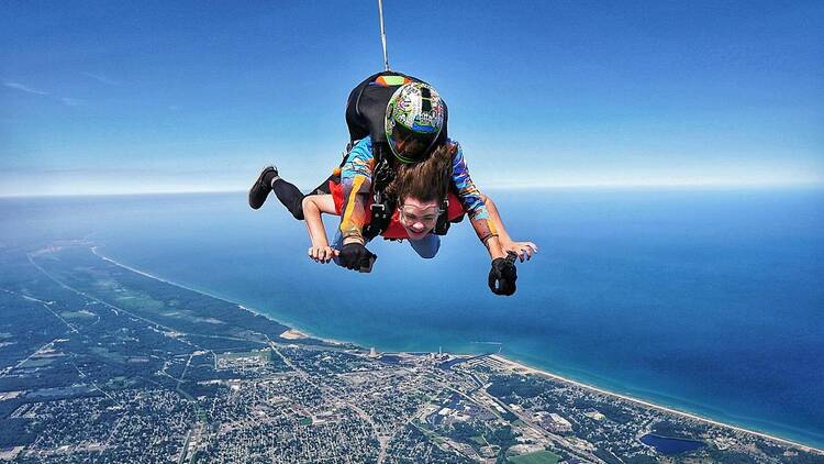 a tandem skydive jump