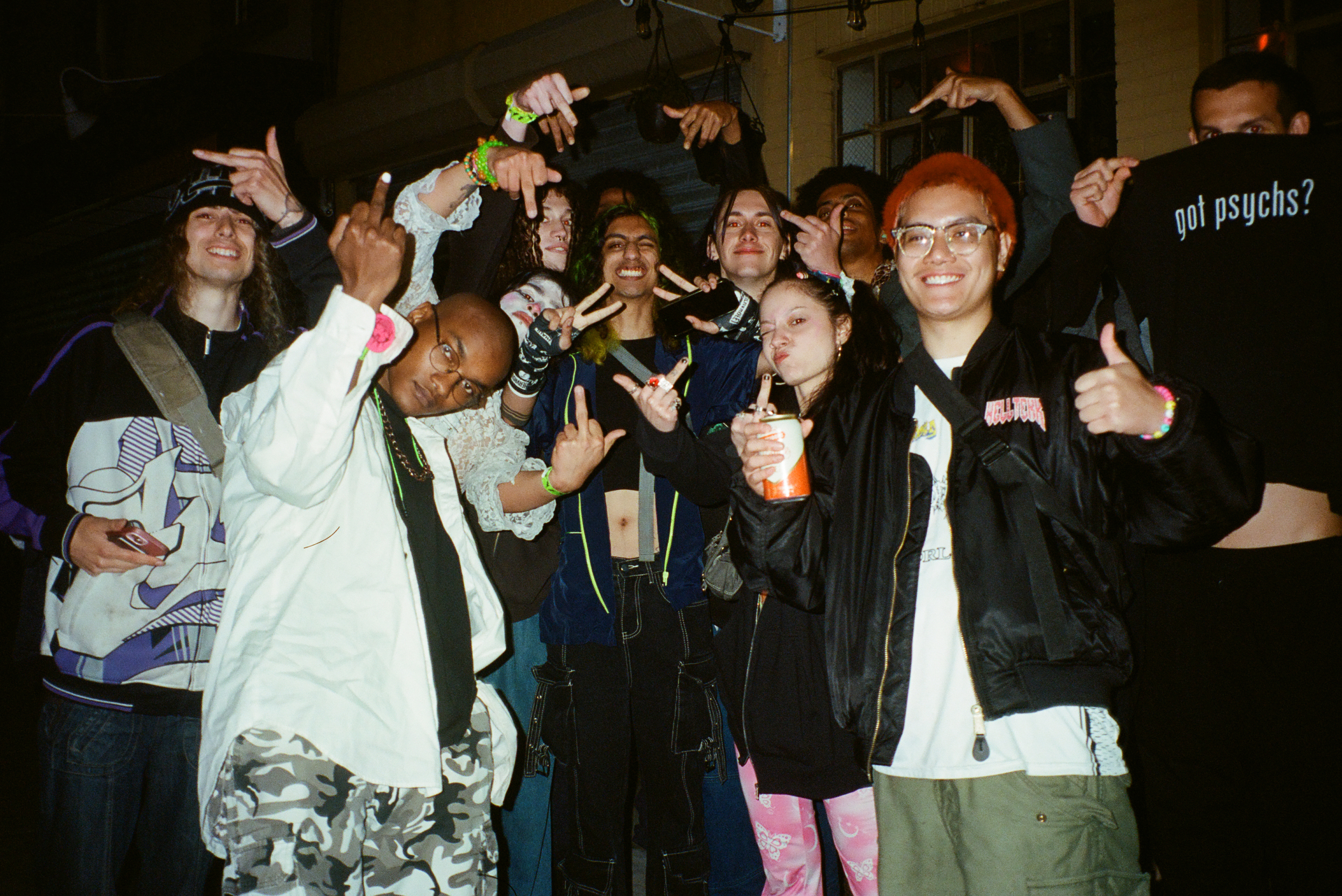 a group of people pose for the camera