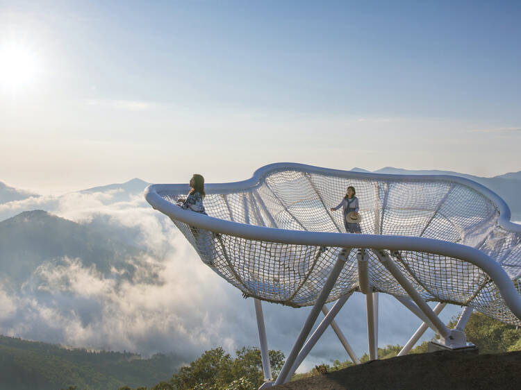The mountaintop Unkai Terrace in Hokkaido opens out to a sea of clouds