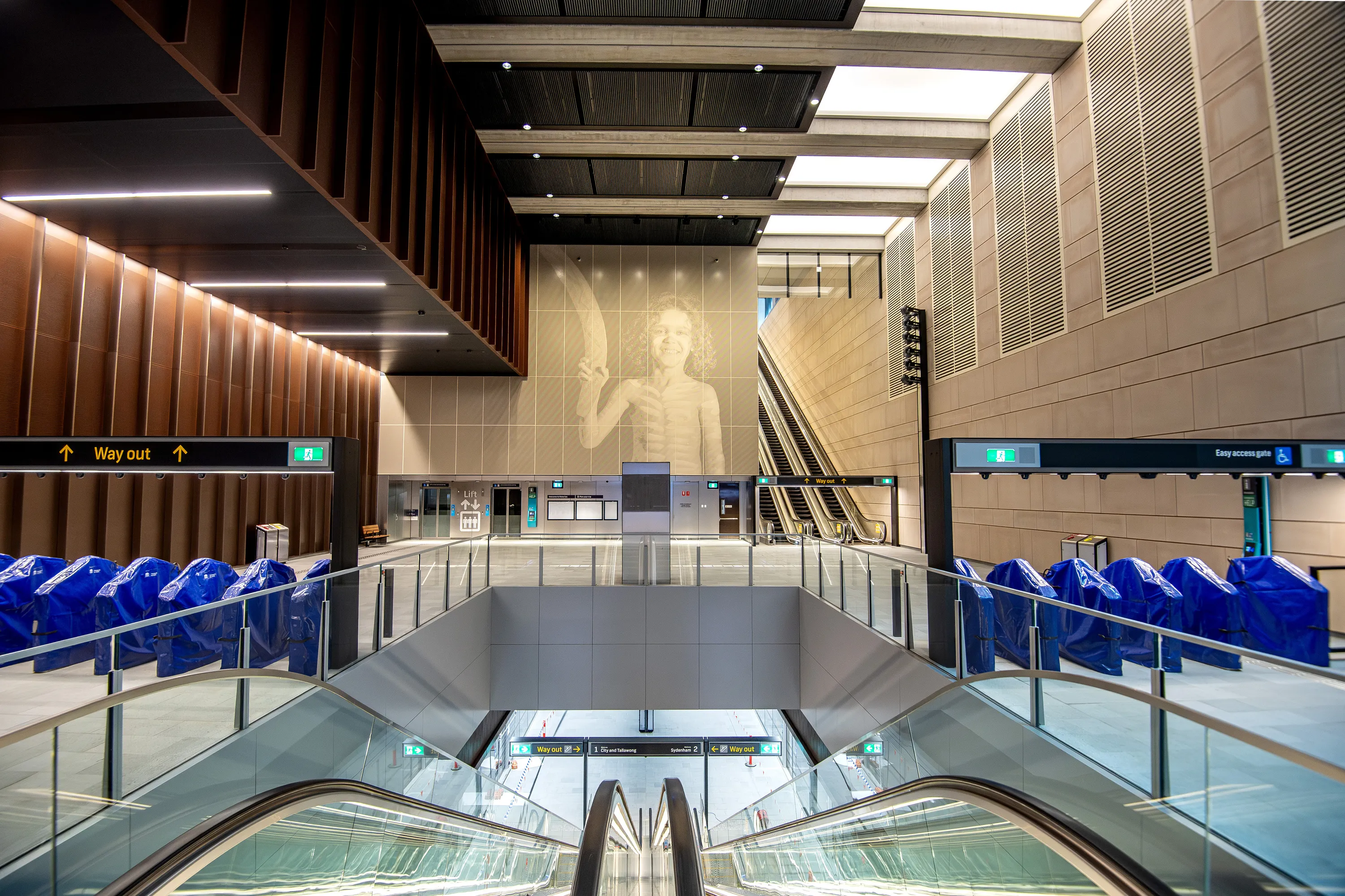 The final touches are being added to the concourse level at Waterloo station as the Sydney Metro City and Southwest moves closer to its opening date in 2024.
