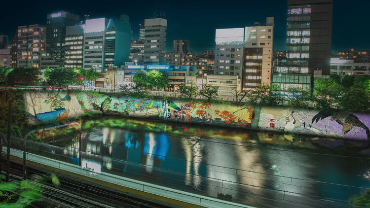 Edo Castle Outer Moat Projection Mapping Demonstration