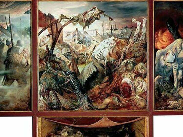 Le tableau exprime la fascination morbide d’Otto Dix pour le rouge