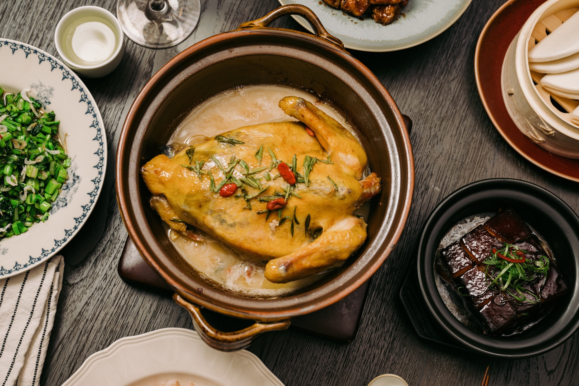 Green tea claypot chicken at Grandma's House