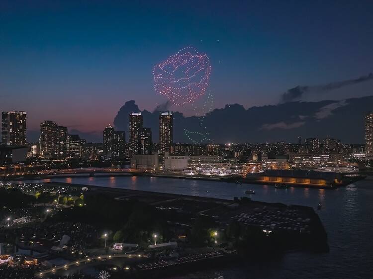 Yokohama is putting on a spectacular drone show and fireworks this Sunday June 2