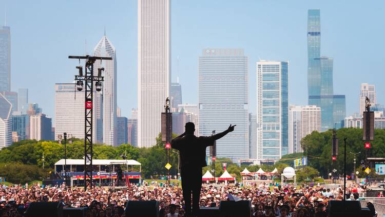 A performer on stage