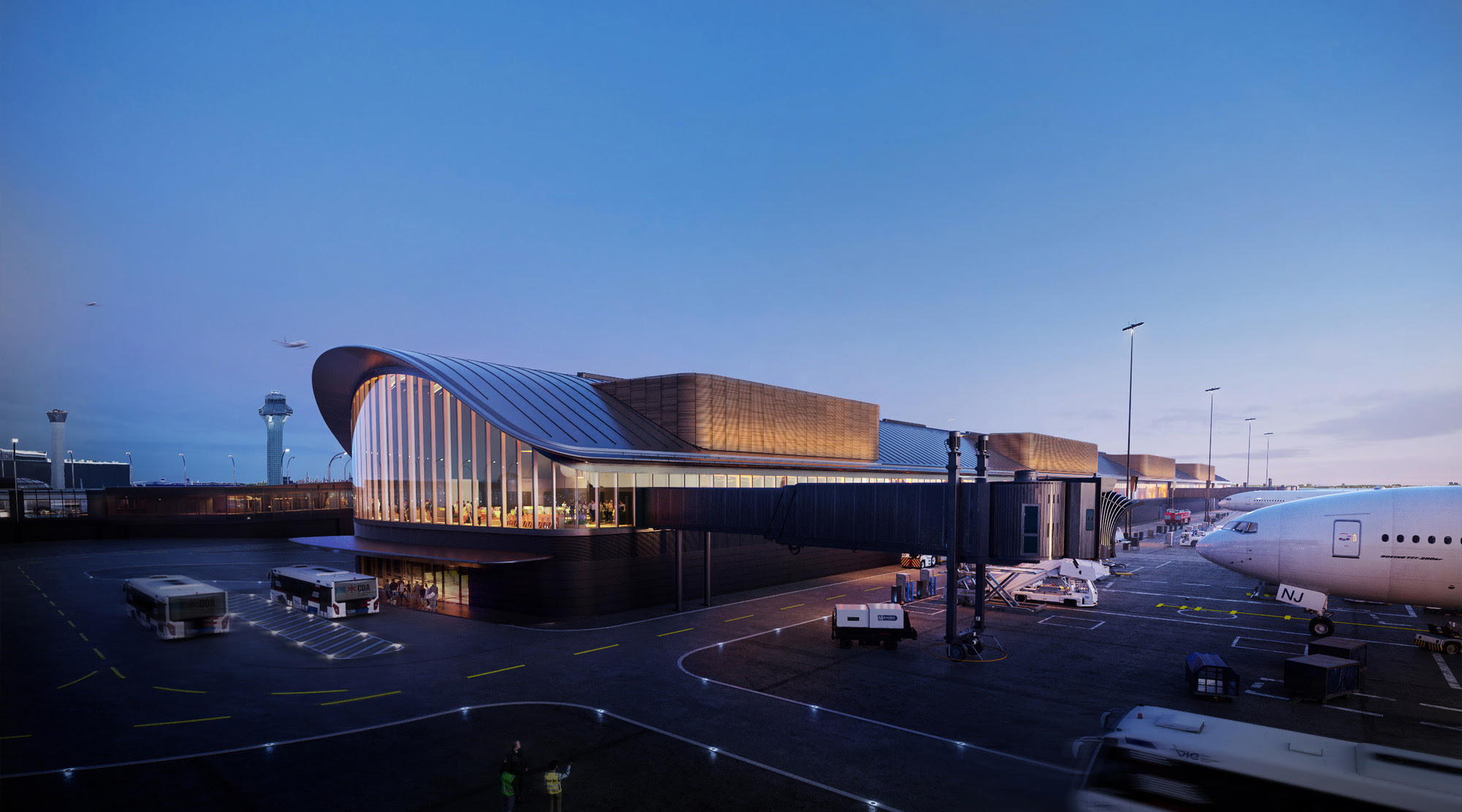 New satellite concourse at Chicago O'Hare