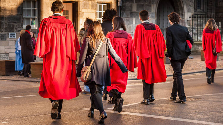 Students at St Andrews University in Scotland