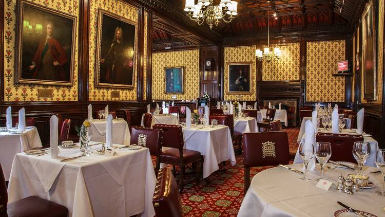 House of Lords restaurant, Houses of Parliament, London