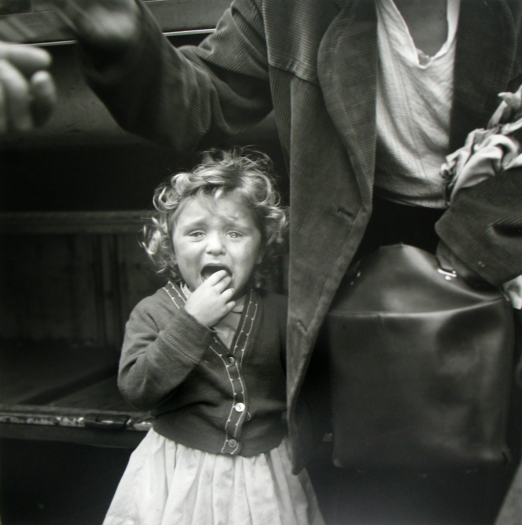 A child cries in a photo from 1959.