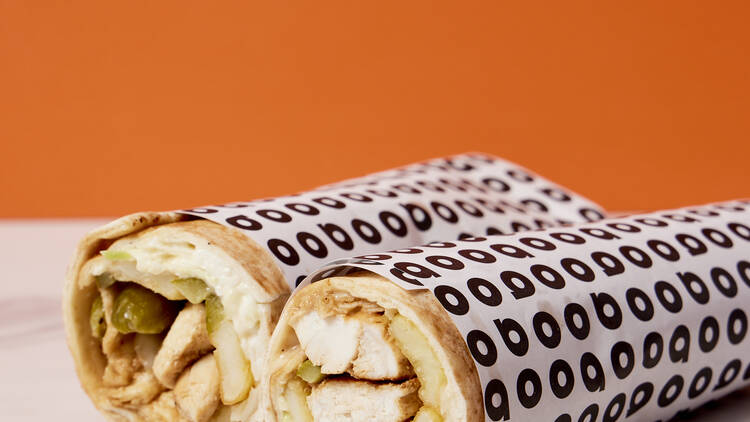 Chicken tawooq wrap.